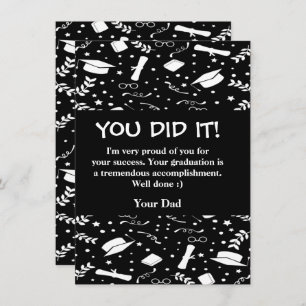 Cartão de saudação de graduação personalizado com