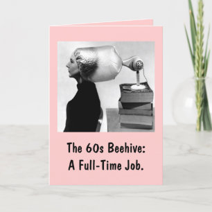 Cartão de saudação de Hairdo de 1960 ~ Personaliza