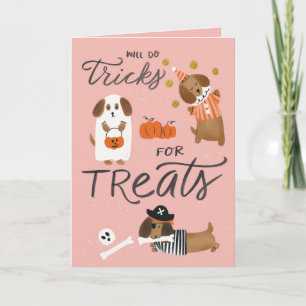 Cartão de Saudação de Halloween Dachshund