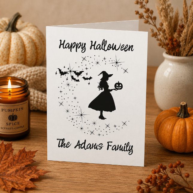 Cartão de Saudação de Halloween Feiticeira (Criador carregado)
