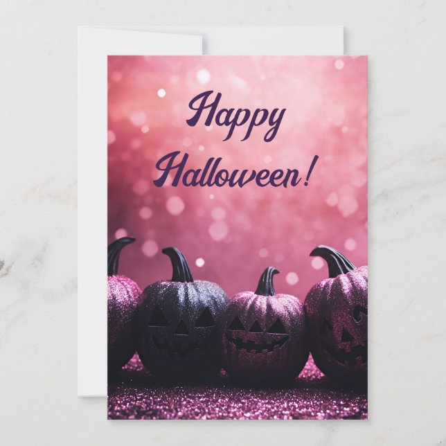 Cartão de Saudação de Halloween para Bompkins (Frente)