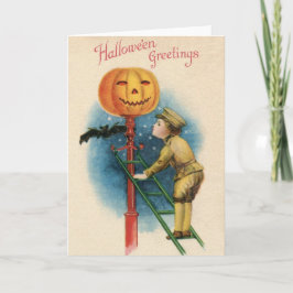 Cartão de Saudação de Halloween Vitoriano