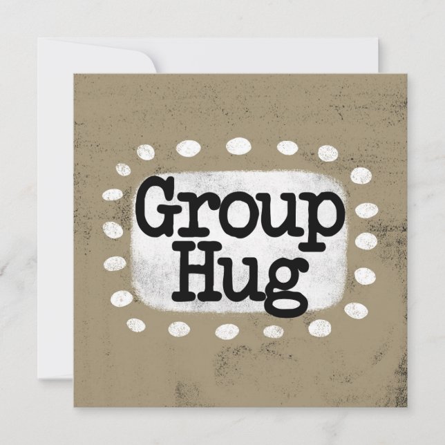Cartão de Saudação de Hug de Grupo (Frente)