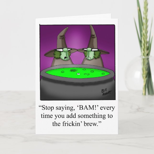 Cartão De Saudação De Humor De Halloween (Frente)