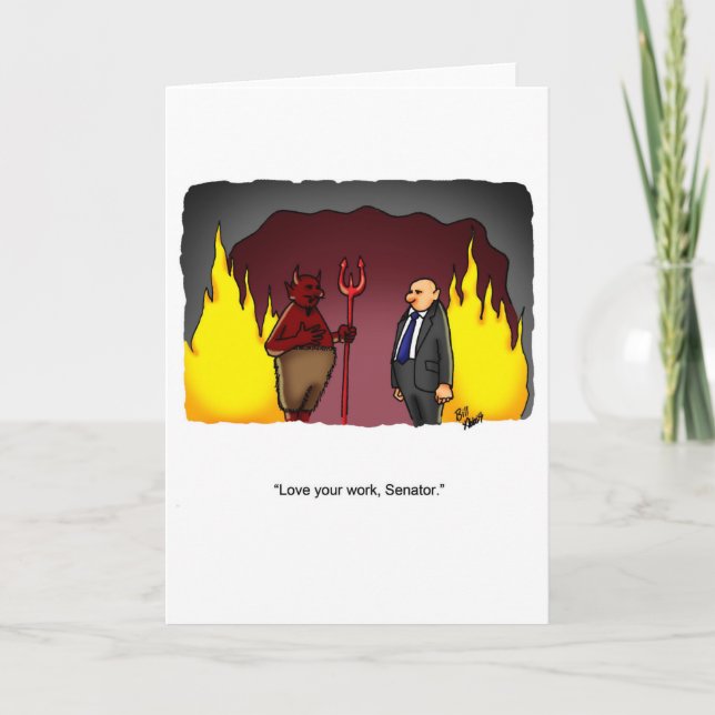 Cartão de Saudação de Humor Político "Só Por Raios (Frente)