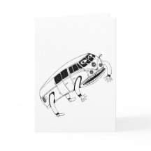 Cartão de Saudação de Ilustração do Kombi Van