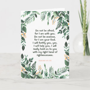 Cartão de Saudação de Incentivo JW Isaiah 41:10