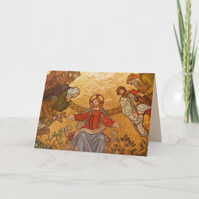 cartão de saudação de jesus mosaico (Frente)