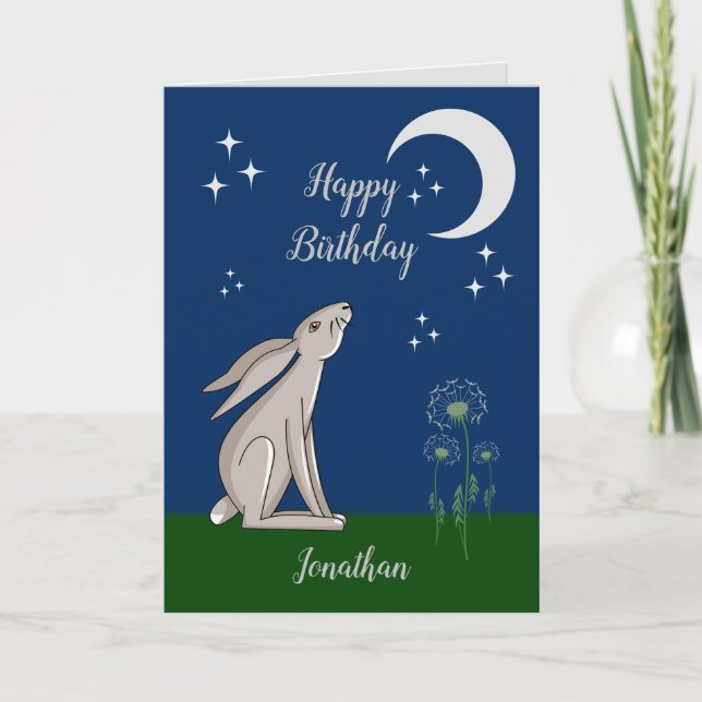 Cartão de Saudação de Leitura de Lua (Frente)