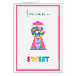 Cartão de saudação de Máquina Gumbal e Arco-íris