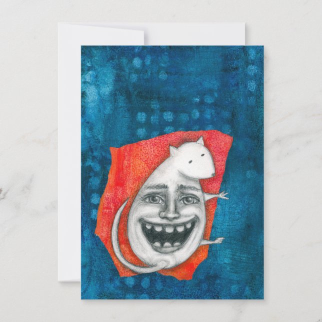 Cartão de saudação de mouse (Frente)