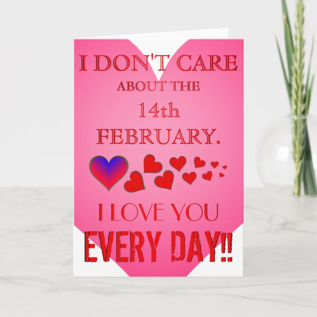 Cartão de saudação de Namorados engraçado (Frente)