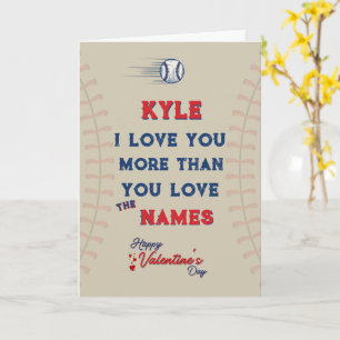 Cartão de saudação de Namorados personalizado, pla