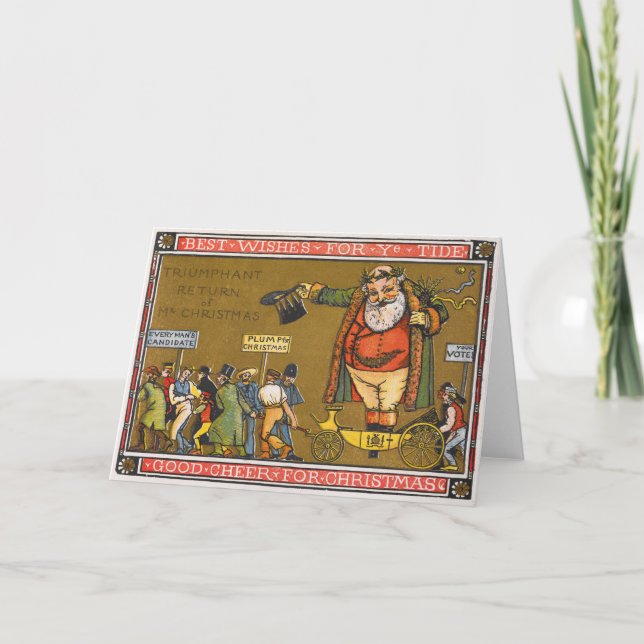 Cartão de saudação de natais vintages (Frente)