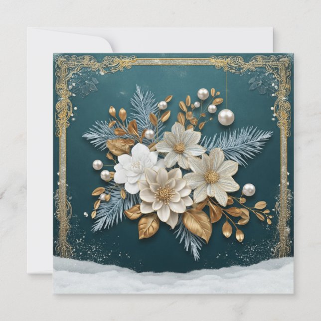 Cartão de saudação de natais vintages (Frente)