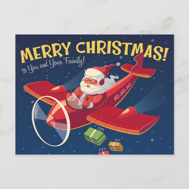 Cartão de saudação de natais vintages (Frente)