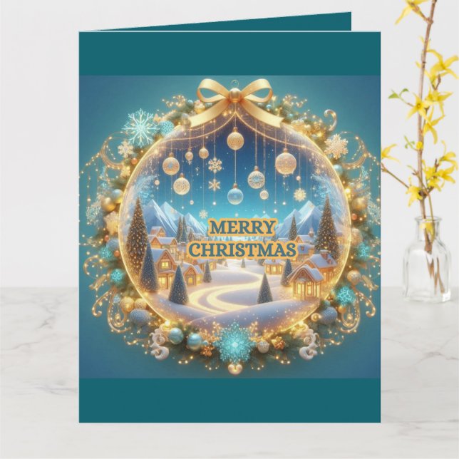 Cartão de Saudação de Natal (Flor Amarela)