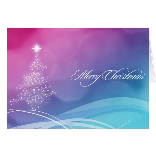 Cartão de Saudação de Natal/Árvore de Natal (Frente Horizontal)
