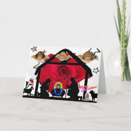 Cartão de saudação de NATAL CHRISTMAS de COLLAGEM