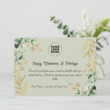 Cartão de Saudação de Natal Corporativo Personaliz