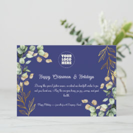 Cartão de Saudação de Natal Corporativo Personaliz