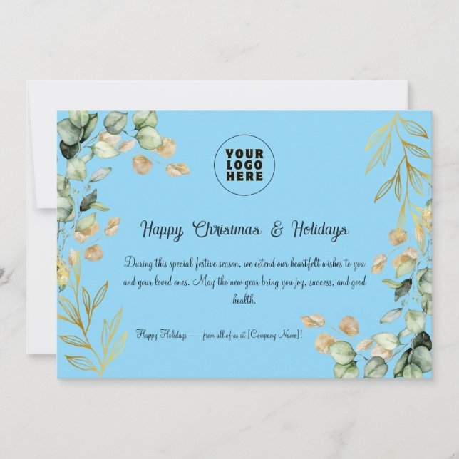 Cartão de Saudação de Natal Corporativo Personaliz (Frente)