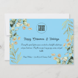 Cartão de Saudação de Natal Corporativo Personaliz