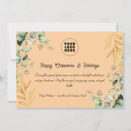 Cartão de Saudação de Natal Corporativo Personaliz