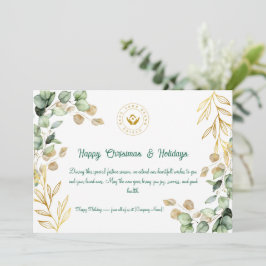 Cartão de Saudação de Natal Corporativo Personaliz