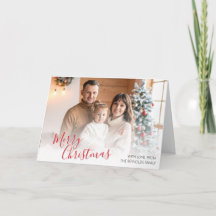 Cartão de Saudação de Natal da Família Personaliza