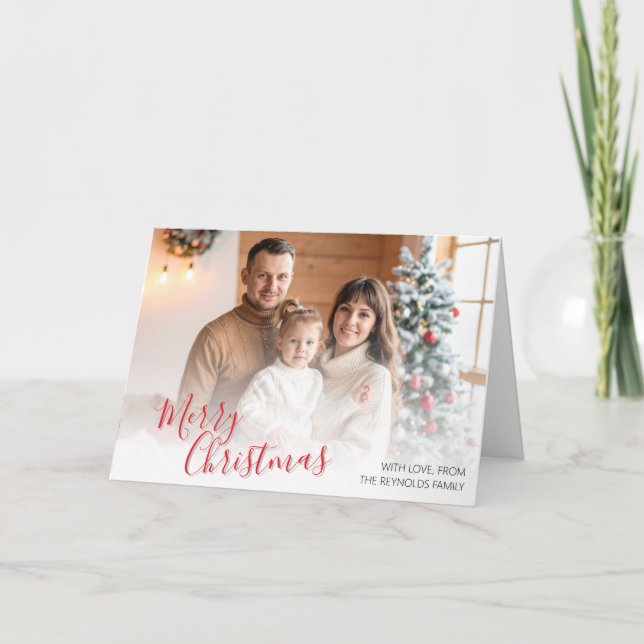 Cartão de Saudação de Natal da Família Personaliza (Frente)
