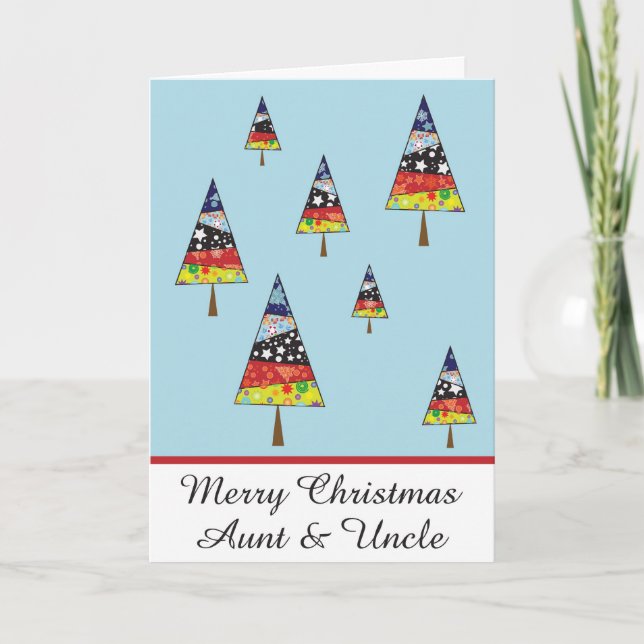 Cartão de saudação de natal da tia e do tio (Frente)