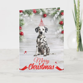Cartão de Saudação de Natal Dalmaciano Personalizá
