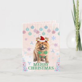 Cartão de Saudação de Natal de Chow Personalizável