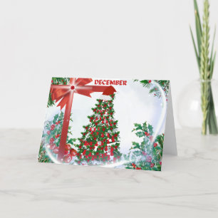 Cartão de Saudação de Natal de dezembro
