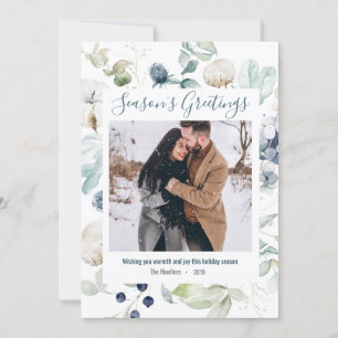 Cartão de Saudação de Natal de Feriado de Aquarela