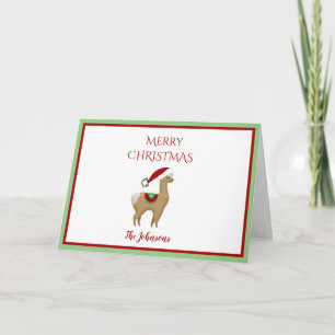 Cartão de Saudação de Natal de Natal de Alpaca