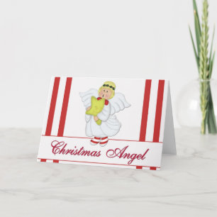 Cartão de Saudação de Natal de Natal de Angel Holi