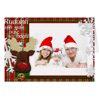 Cartão de saudação de Natal de Natal de Retrato