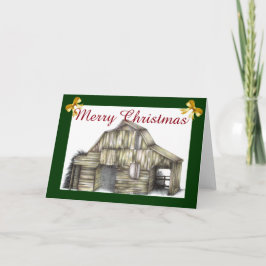 Cartão de Saudação de Natal do Country Barn