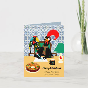 Cartão de Saudação de Natal do Galo Português