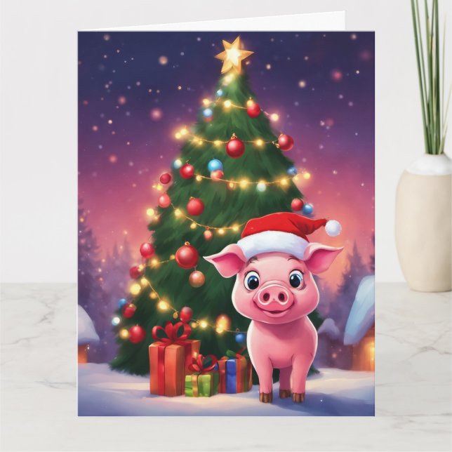 Cartão de Saudação de Natal Dobrado (Frente)