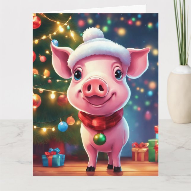 Cartão de Saudação de Natal Dobrado (Frente)