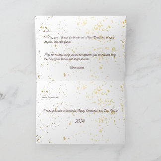 Cartão de Saudação de Natal E Ano Novo Dobrado 202