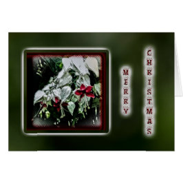 Cartão de Saudação de Natal Fuchsia - Vermelho