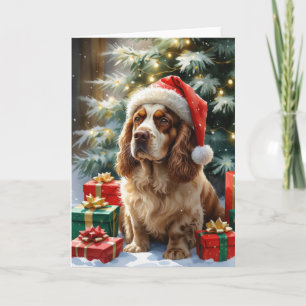 Cartão de Saudação de Natal para Cachorro Espanhol