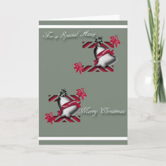 Cartão de saudação de Natal para tia