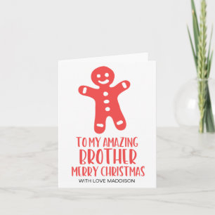 Cartão de Saudação de Natal Vermelho e Branco para