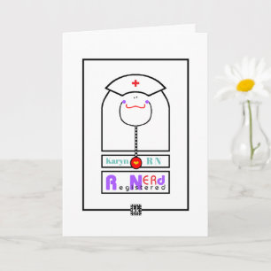 Cartão de saudação de Nerd registrado E.R.RN