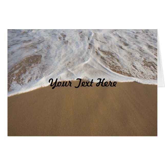 Cartão de Saudação de Oceano e Praia (Frente Horizontal)